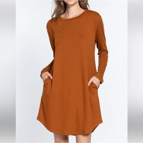 open lace back dress All Day T-Shirt Dress Oyster / White – tasc Performance